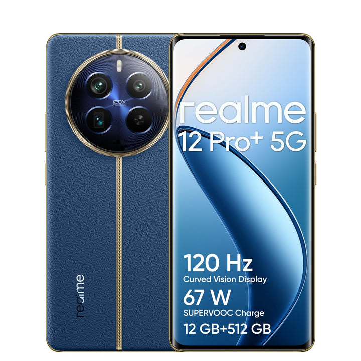 realme 12 Pro+ 5G Smartphone 12+512GB, Sony IMX890 OIS Camera, 3X Optical Zoom, Snapdragon 7s Gen 2