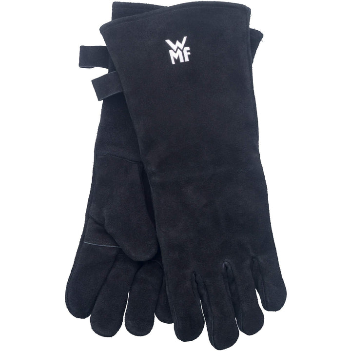 WMF BBQ Grillhandschuhe 1 Paar, Leder, hitzebeständige Handschuhe, Ofenhandschuhe extra lang, prakti
