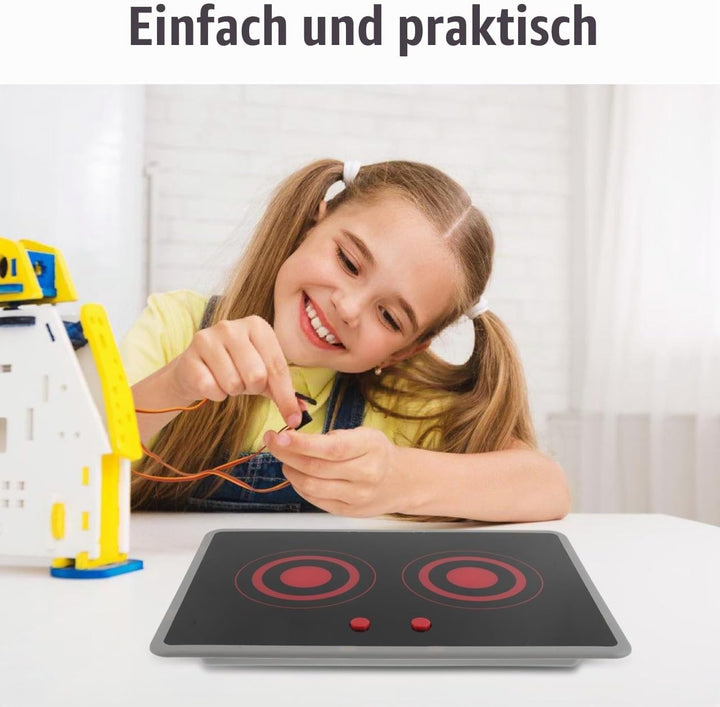 Kisangel Realistischer Induktionsherd mit Sound Licht Rollenspiel Küchenspielzeug für Kleinkinder Ba