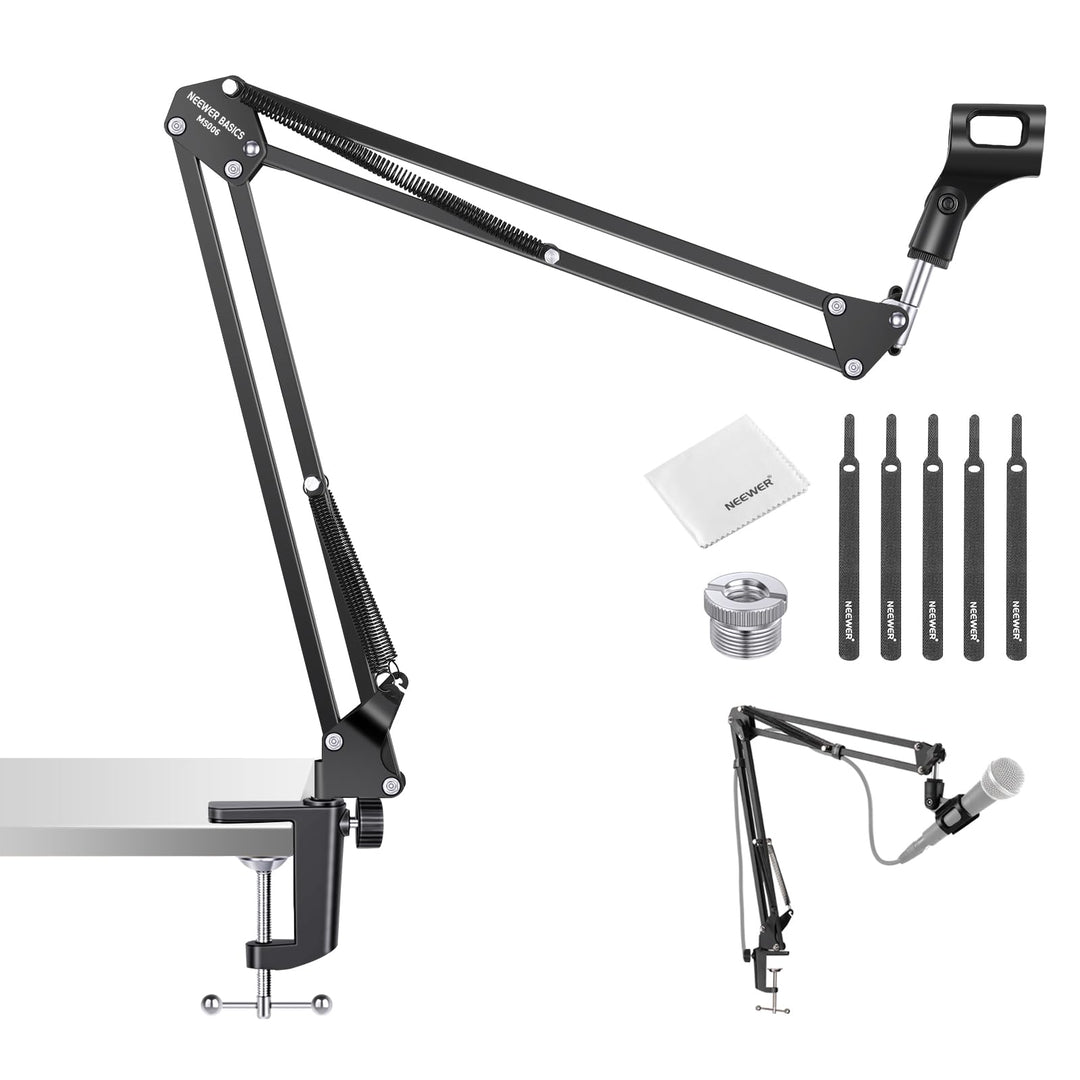 NEEWER BASICS Mikrofon Arm, Microphone Boom Arm Stand Tisch, hängende Mic Halterung für Schreibtisch