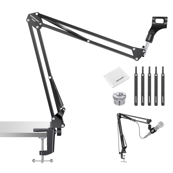 NEEWER BASICS Mikrofon Arm, Microphone Boom Arm Stand Tisch, hängende Mic Halterung für Schreibtisch