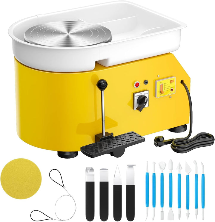 VAYOTOY Elektrische Töpferscheibe Maschine 25CM 350W Keramik Clay Maschine Professionelle Töpfersche