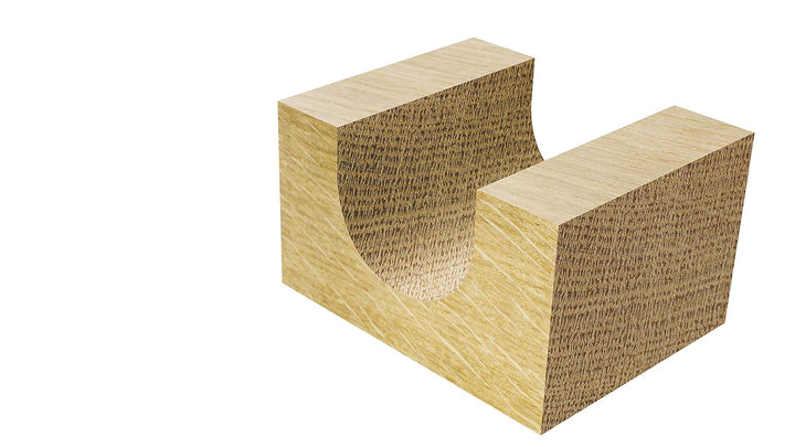 ENT 12368 Hohlkehlfräser HW, Schaft (S) 12 mm, Radius (R) 6,35 mm, D 12,7 mm, NL 9,5 mm, SL 40 mm, H
