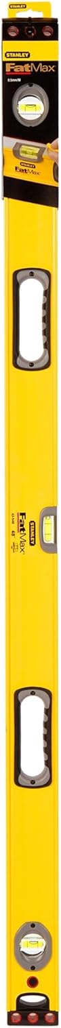Stanley FatMax Wasserwaage II (120 cm Länge, horizontale Libelle, vertikale Libellen, Aluminiumkorpu