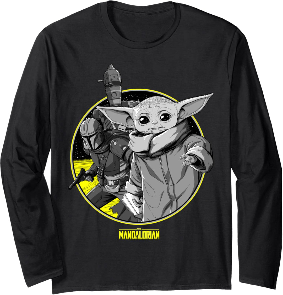 Star Wars The Mandalorian The Child IG-11 Group Shot Langarmshirt