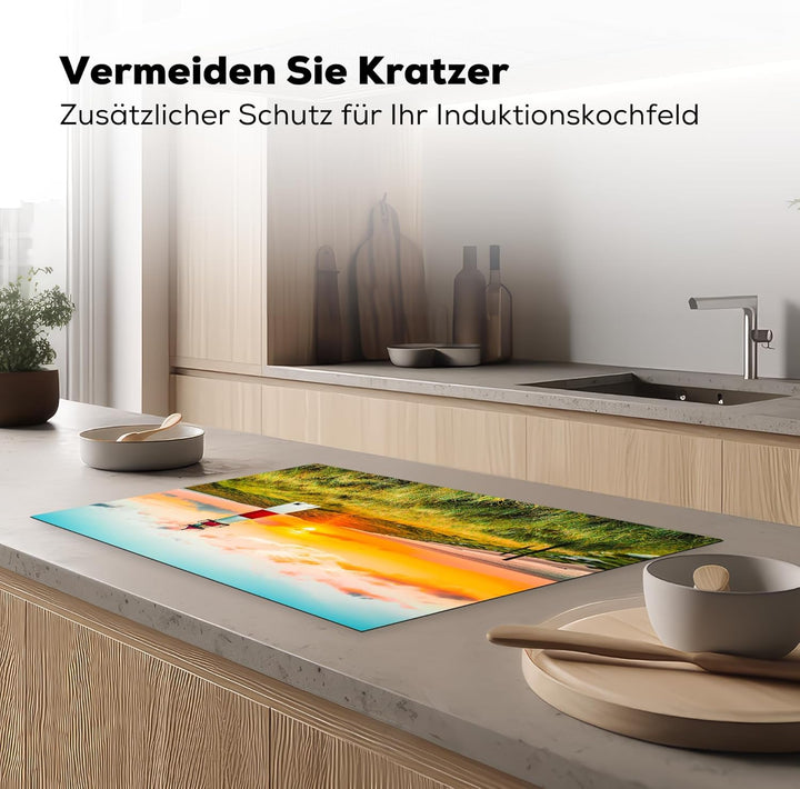 Herdabdeckplatte Einteilig Herdabdeckung Abdeckplatte für Ceranfeld Abdeckung Induktionskochfeld Auf
