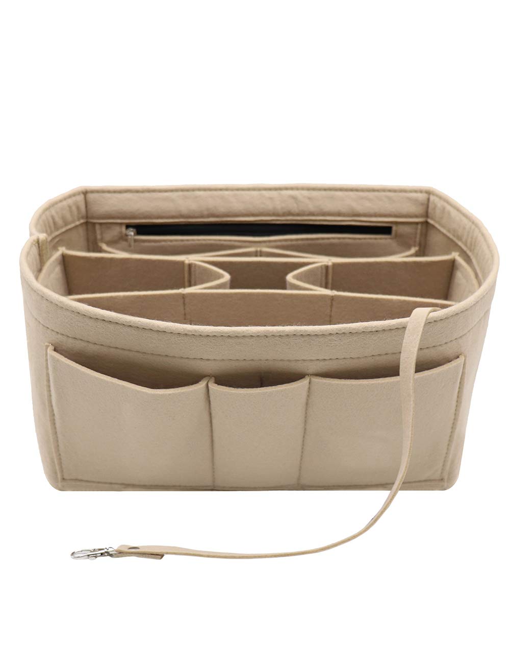 Felt Insert Fabric Purse Organizer Bag, Bag Insert In Bag with Zipper Inner Pocket Fits Neverfull Sp