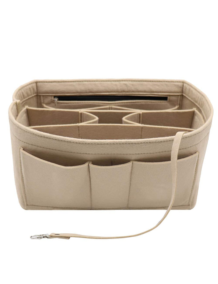Felt Insert Fabric Purse Organizer Bag, Bag Insert In Bag with Zipper Inner Pocket Fits Neverfull Sp