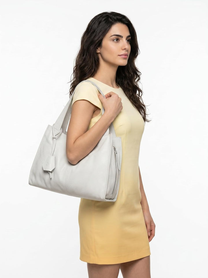 Shopper Echt Leder Damen Made in Italy, Smartphonefach, Ledertasche Damen, Handtasche Echtleder, Umh