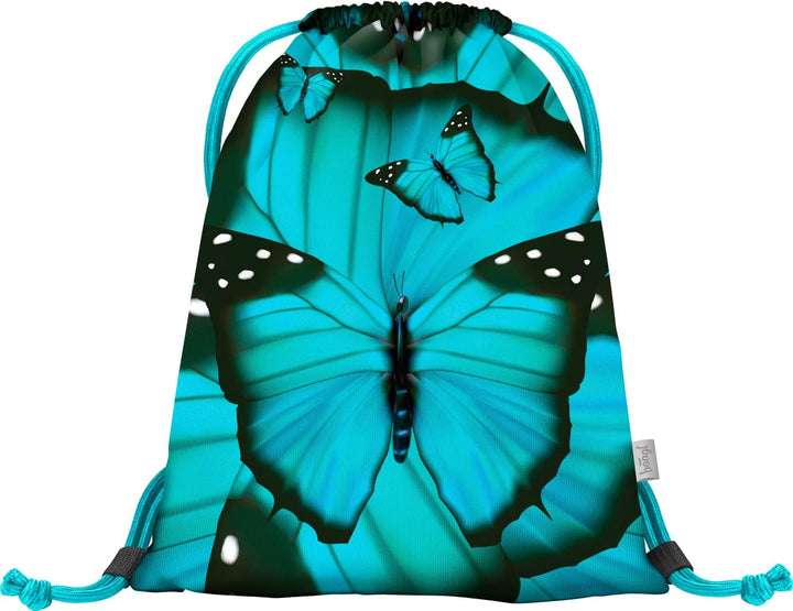 Baagl Airy Plus Schulranzen-Set 5-teilig, 25 l, ab 130 cm (Butterfly) | Isoliertes Snackfach; Magnet