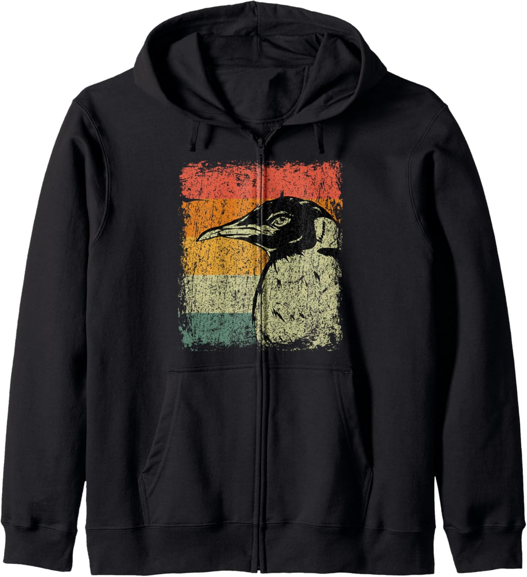 Retro Kaiserpinguin Geschenk Vintage Pinguin Kapuzenjacke