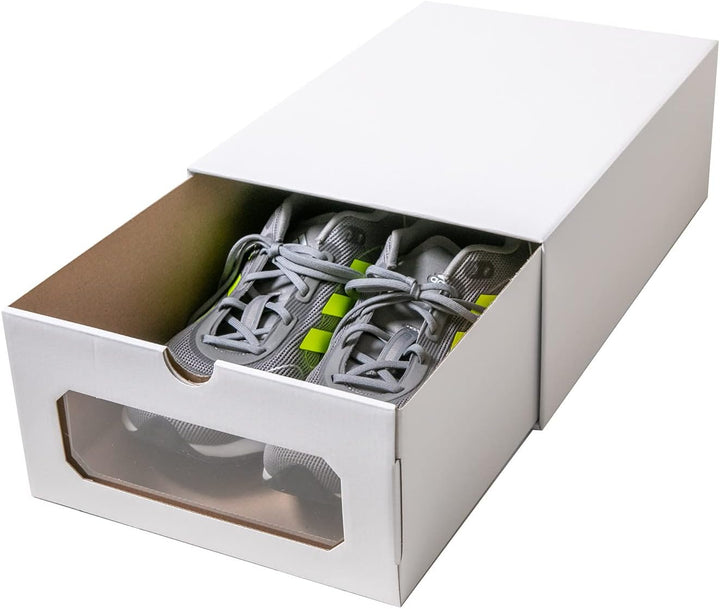 30 x PresentFill® Aufbewahrungsbox Weiss Schuhbox Schuhkiste Schuhschachtel Schuhkarton Ordnungsboxe