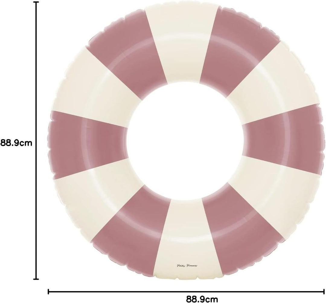 Petites Pommes Pool Inflatable Für Kinder – Robuster Schwimmreifen, Handbedrucktes Klassisches Strei