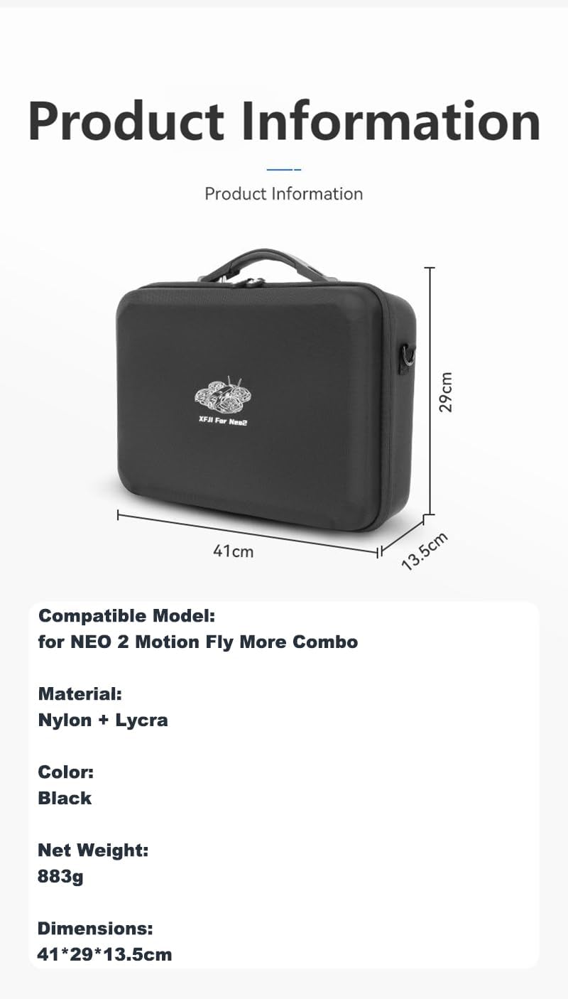 Tragtasche für DJI Neo 2 Motion Fly More Combo – Portable Reise-Transporttasche mit Schultergurt für