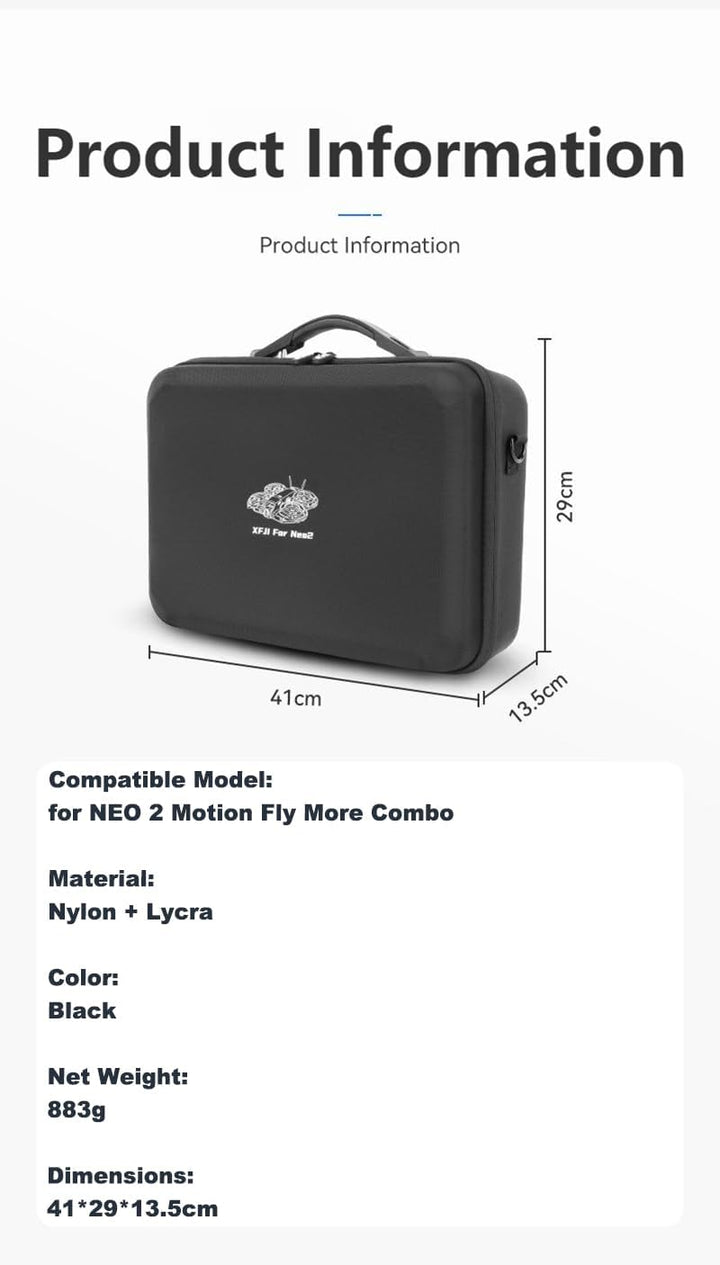 Tragtasche für DJI Neo 2 Motion Fly More Combo – Portable Reise-Transporttasche mit Schultergurt für