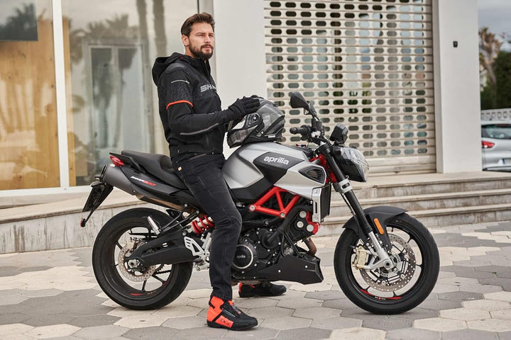 SHIMA DEVON Motorradjeans - Belüftete Elastische Slim Fit Biker Motorradhose mit FiberQL-Verstärkung