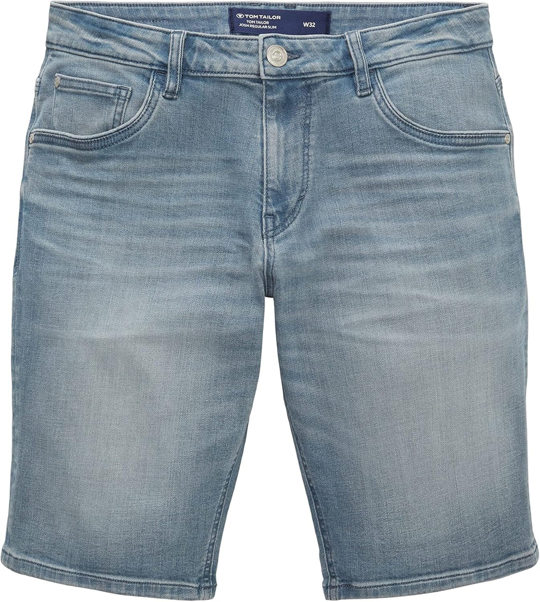 TOM TAILOR Herren Slim Fit Jeans Bermuda Shorts mit Stretch, 10160 - Blue Grey Denim