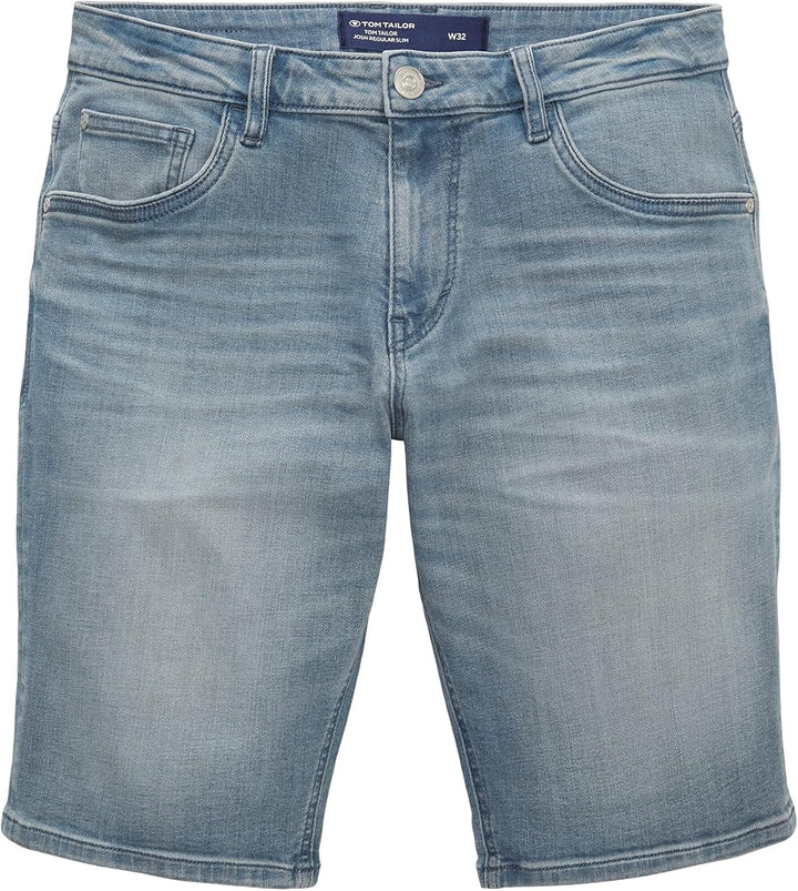 TOM TAILOR Herren Slim Fit Jeans Bermuda Shorts mit Stretch, 10160 - Blue Grey Denim
