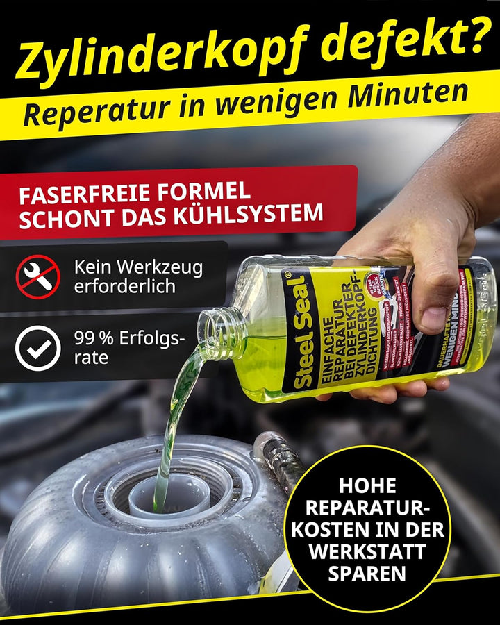 STEEL SEAL - Einfache Reparatur defekter Zylinderkopfdichtungen - Kopfdichtung Dichtmittel mit verbe