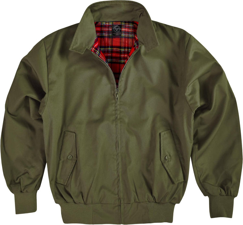 Original GearUp® Harrington Jacke English Style in 12 verschiedenen Designs wählbar S Oliv, S Oliv