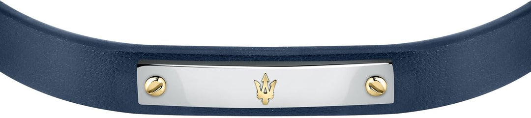 Maserati Jewels Herren Armband aus Stahl, recyceltes Leder, IP YG - JM222AVE06