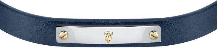 Maserati Jewels Herren Armband aus Stahl, recyceltes Leder, IP YG - JM222AVE06