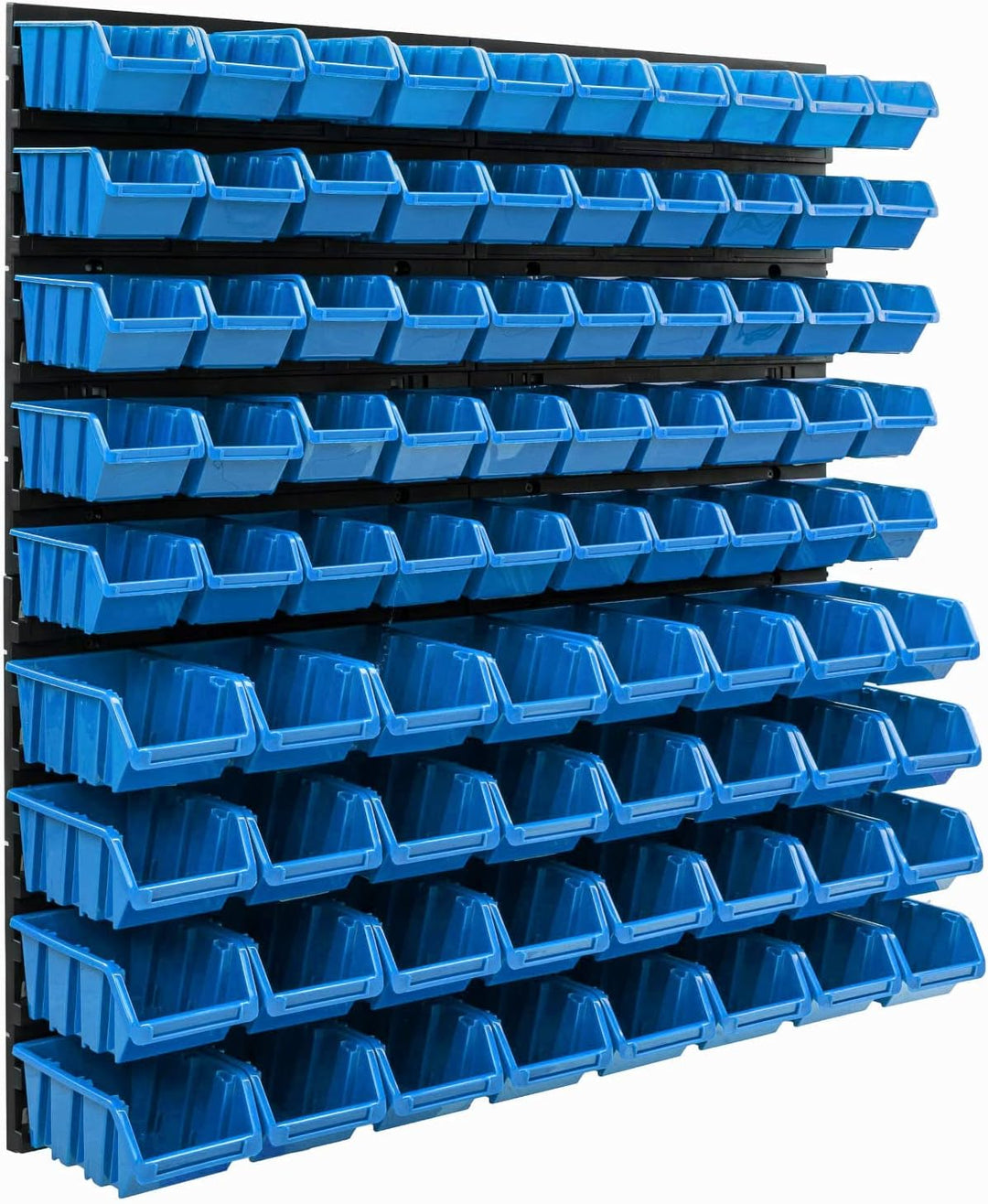 Lagersystem Wandregal 770 x 780 mm | 82 stck. Box | Stapelboxen Schüttenregal Sichtlagerkästen | Ext