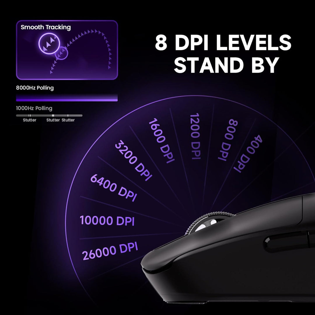 Akko Dash Max kabellose Gaming-Maus, 40g ultraleichte, PAW3395-Gaming-Sensor, kabellose (Bluetooth/2