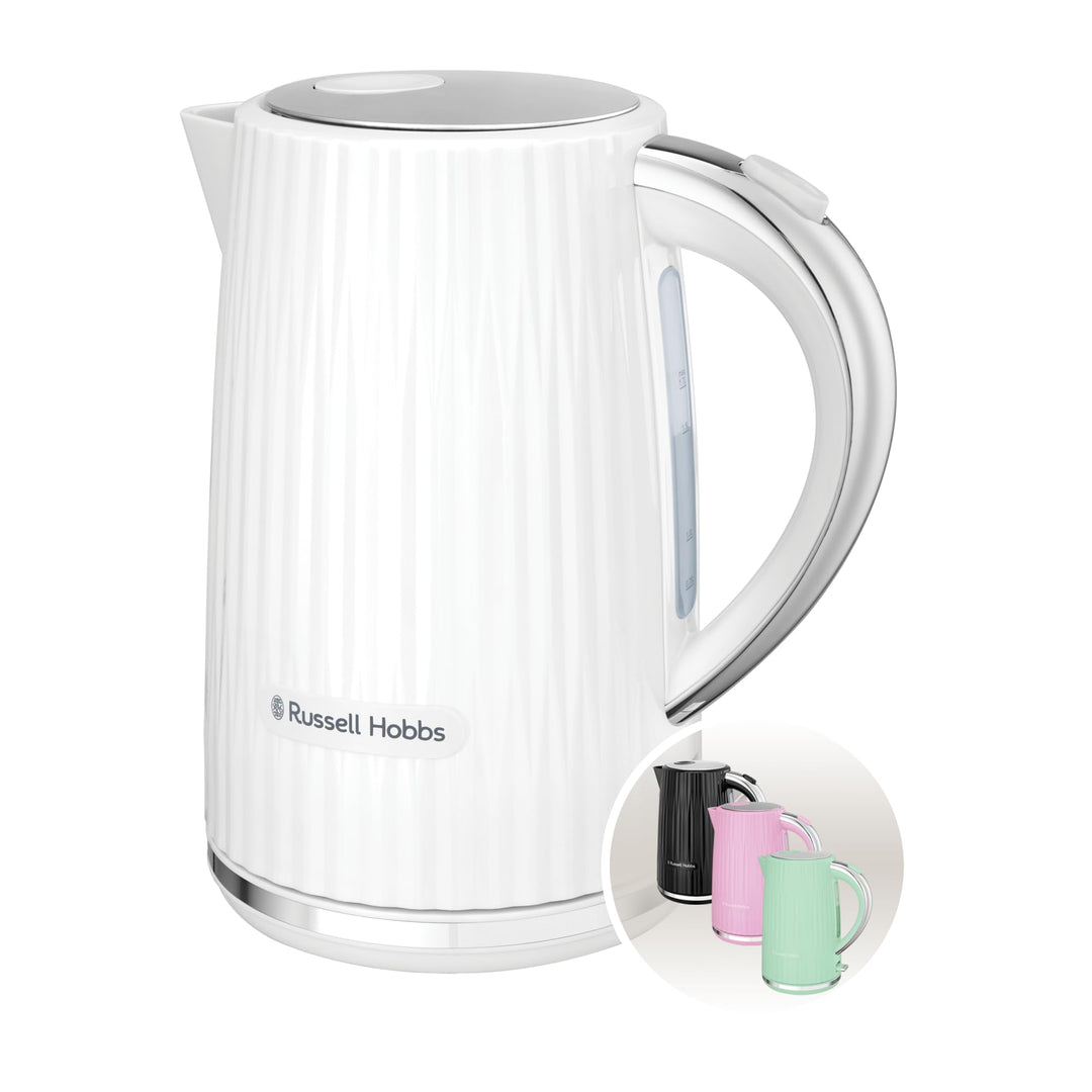 Russell Hobbs Wasserkocher (für heisses Wasser, Tee oder Kaffee, 1.7L, Deckelöffnung per Knopfdruck,