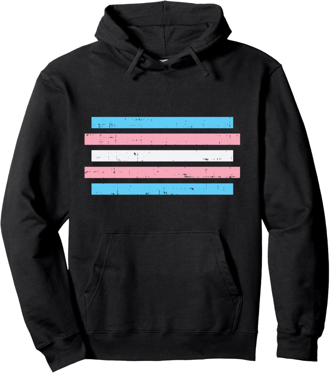 Transgender Flag Pride Trans Stripe Transsexual LGBT Gift Pullover Hoodie