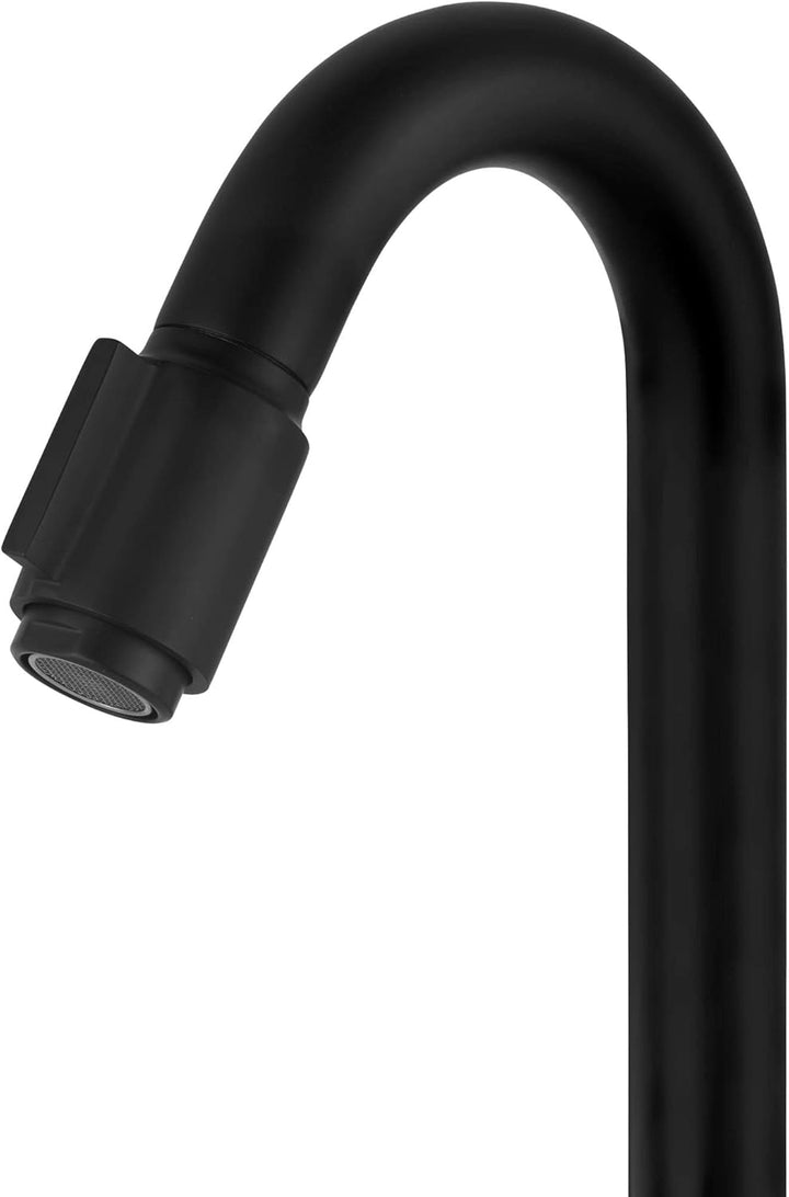 Essential 2.0 Kaltwasserhahn Gäste WC - 19 cm Hoher Waschtischarmatur - Messing - Mit Rosetten - Mat