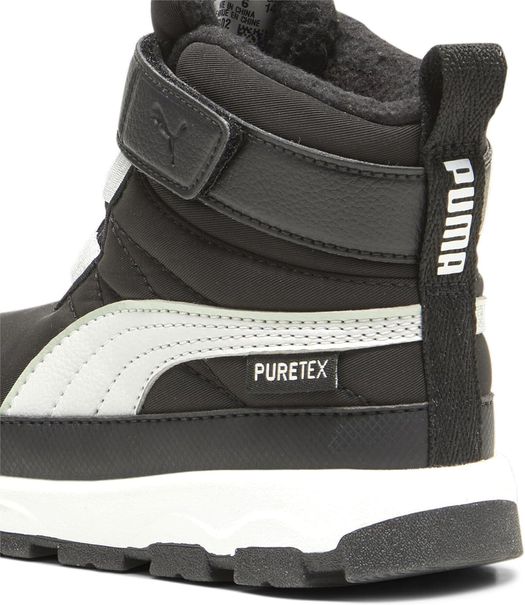 PUMA Unisex Kinder Evolve Boot Puretex Ac+psHigh Boot 20 EU Puma Black Ash Gray Puma White, 20 EU Pu