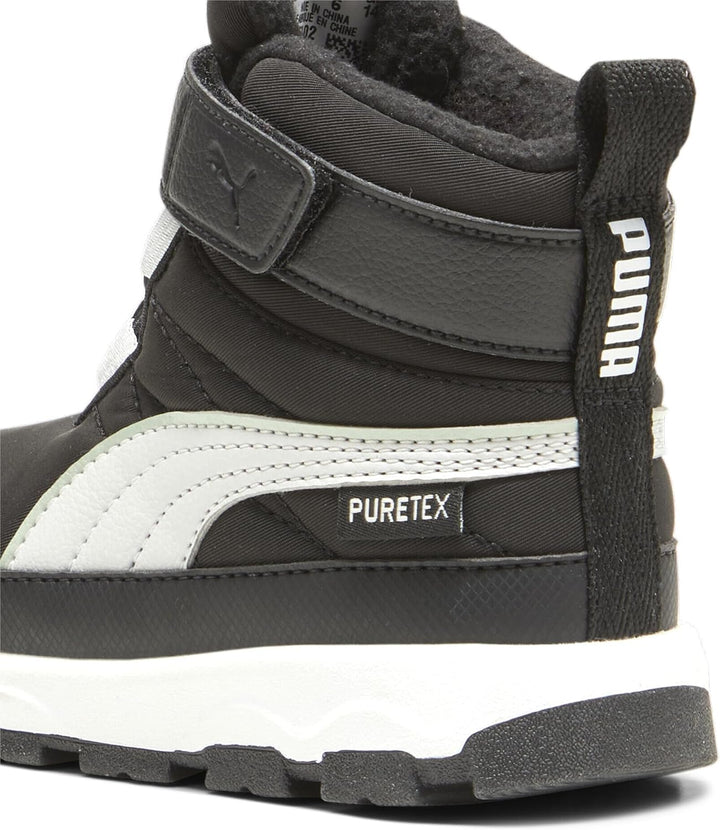 PUMA Unisex Kinder Evolve Boot Puretex Ac+psHigh Boot 20 EU Puma Black Ash Gray Puma White, 20 EU Pu