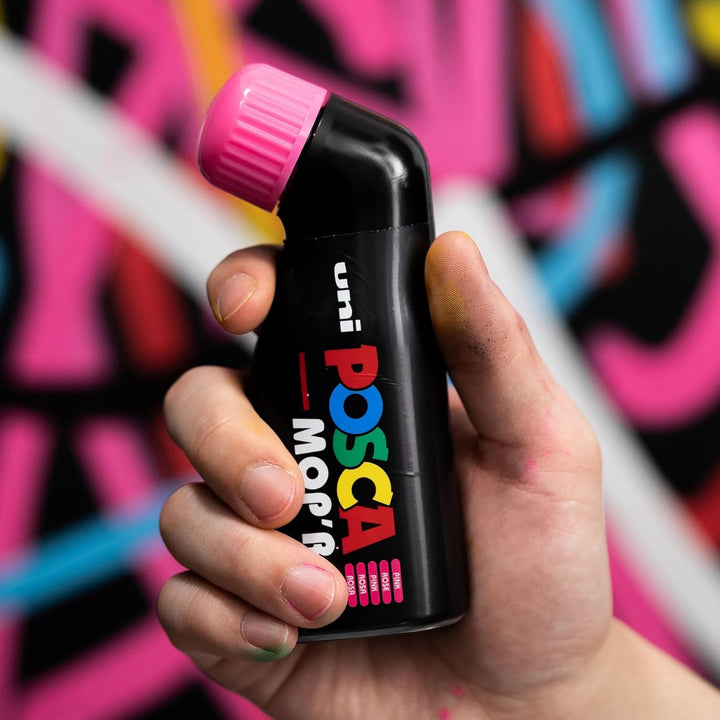POSCA uni-ball 183208 - POSCA Marker MOP´R PCM-22, 8er Set, runde Stempelspitze 3 - 19 mm, ergonomis