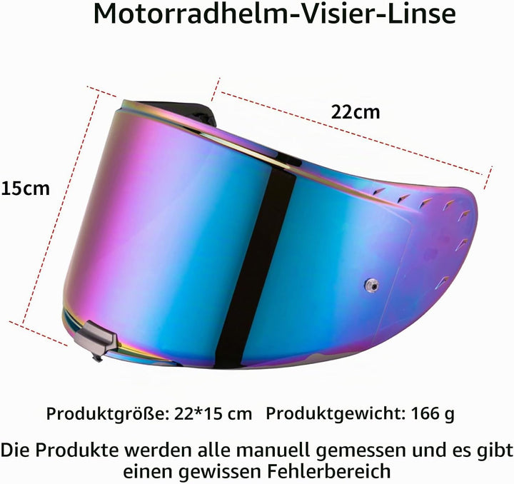 Helmvisier für LS2 FF327/Challenger,Motorradhelm Visier,Motorrad Windschutz Helm Objektiv Visier Vol