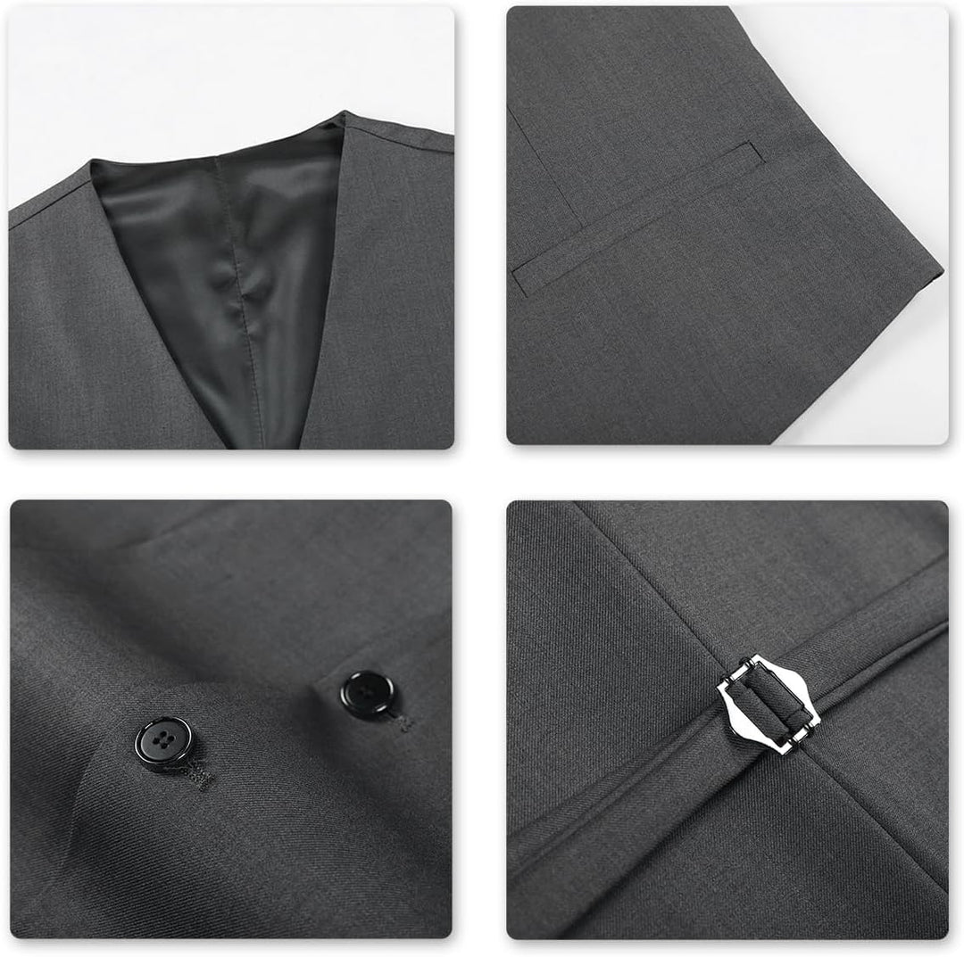 Allthemen Anzug Herren Slim Fit 3 Teilig Anzüge Modern Herrenanzug 3-Teilig Sakko Hose Weste für Bus