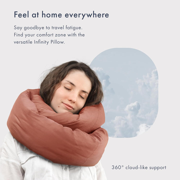 Huzi Design Infinity Pillow - Reisekissen Nackenkissen Ideal für Reise Büro Entwurf Weiches Nackenst