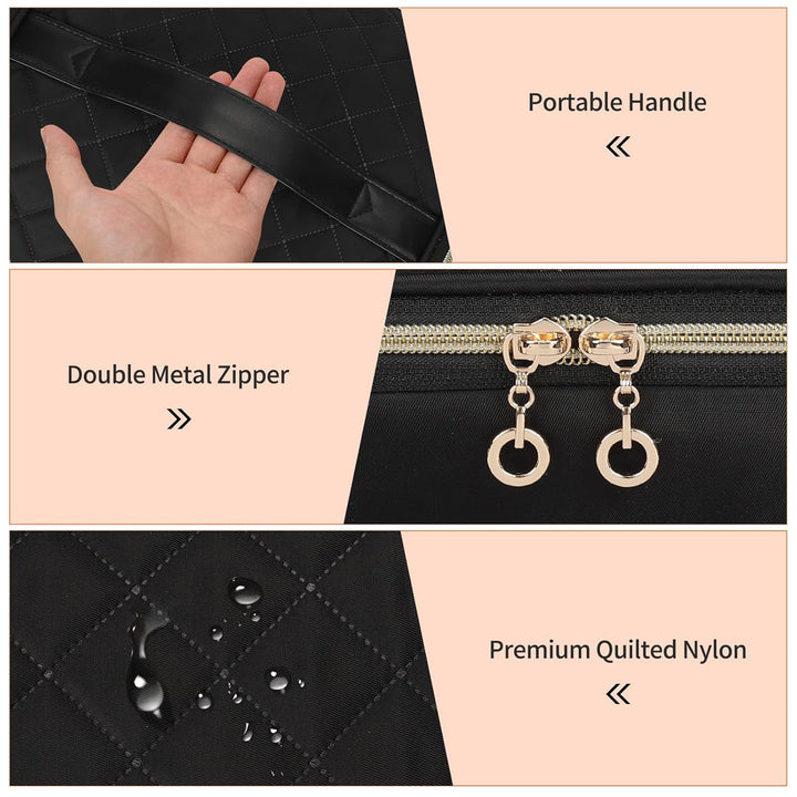 Nagellackaufbewahrung, Doppelschicht Nagellack Organizer Tasche Reise Nagellack Aufbewahrungsbox für