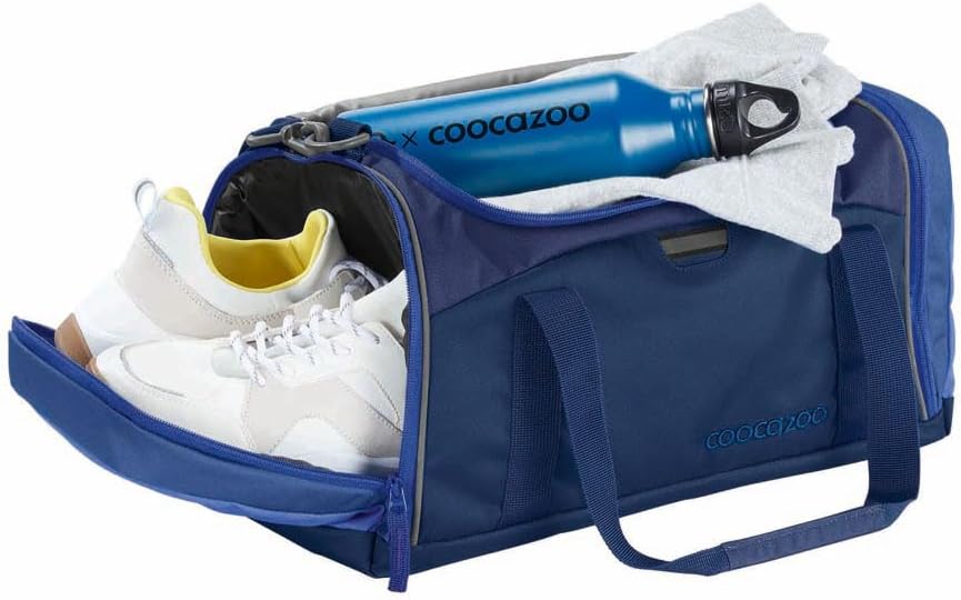 coocazoo MATE Schulrucksack-Set 3tlg inkl. Sporttasche und Schlamperbox All Blue, All Blue
