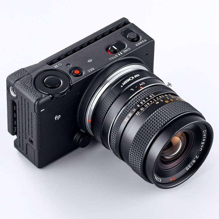 K&F Concept Objektivhalterungsadapter C/Y-L Manueller Fokus, kompatibel mit Contax/Yashica (C/Y)-Obj