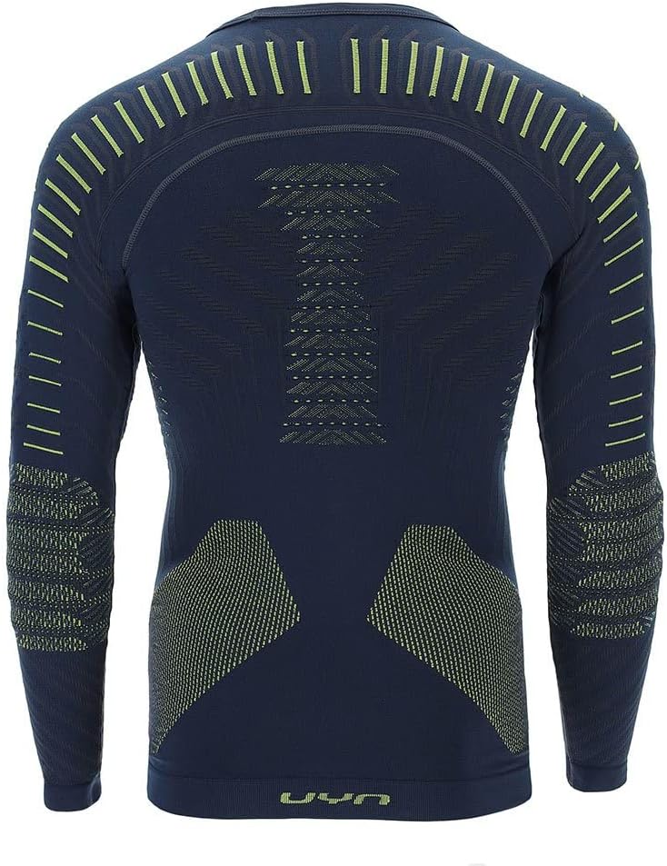 UYN Herren Resilyon Langarmshirt, Dark Blue/Yellow, L/XL