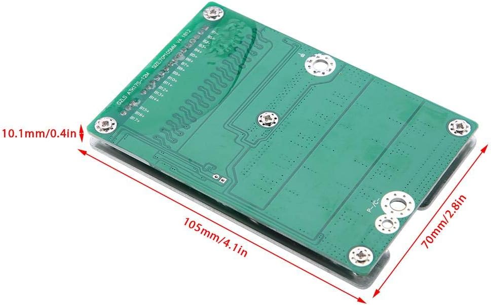 Lithium-Batterie-Schutzplatine, 17s 60V 50A BMS Li-Ionen-Batterie-Ladeschutzplatine mit Balance-Funk