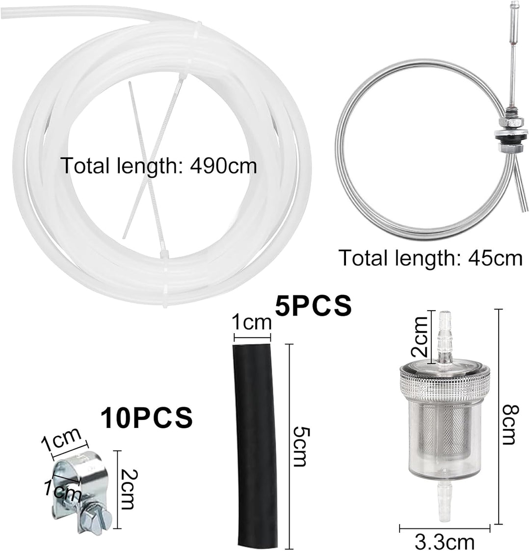 BuleXP Kraftstoff Standrohr Set Benzinschlauch Kit Tankentnehmer Standrohr mit 5M Benzinschlauch Ölf