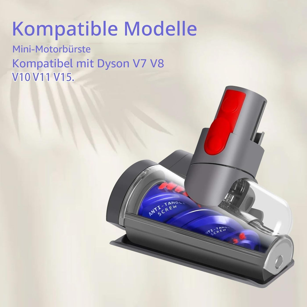 Mini Elektrobürste für Dyson V7 V8 V10 V11 V15 Staubsauger, Turbinendüse Ersatzbürste Zubehör Entfer