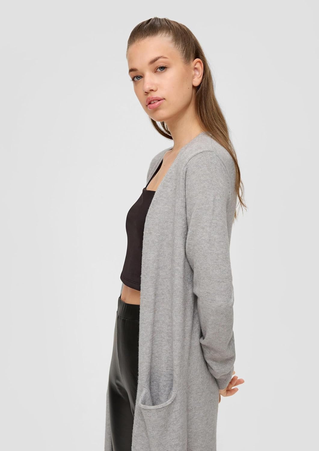 s.Oliver Damen Strickjacke, M 9400 Grau