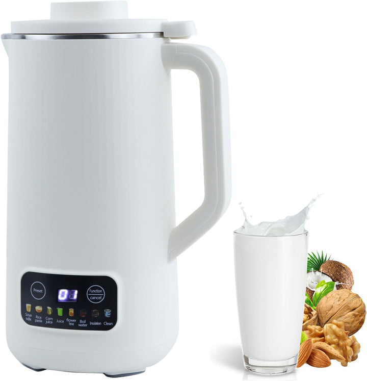 Sojamilch Hersteller, 600ml Entsafter Sojamilch Maschine mit 10 Klingen Hafermilch Maschine mit Verz
