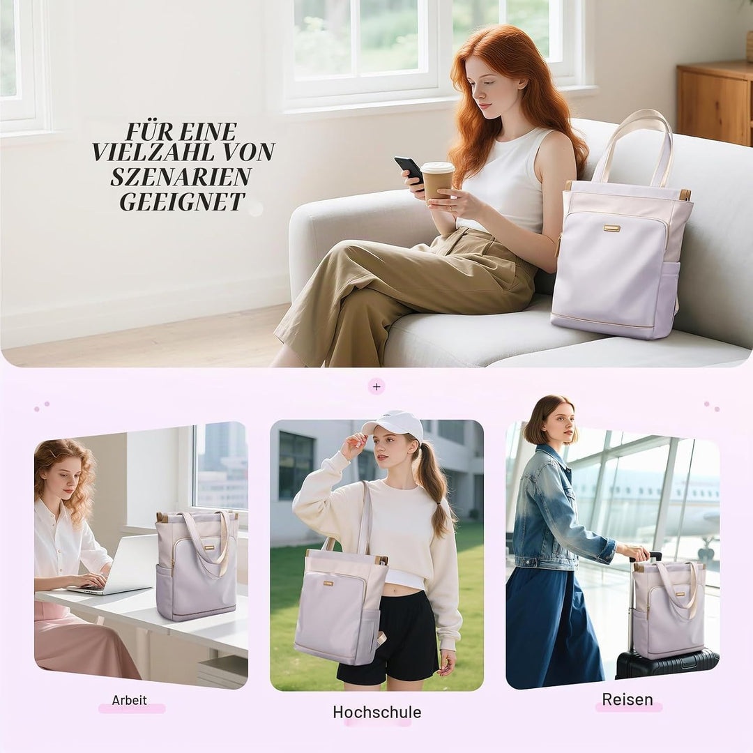 GOLF SUPAGS Convertible Laptop-Rucksack für Frauen Casual Daypack Notebook Tote Bag für Arbeit Hochs