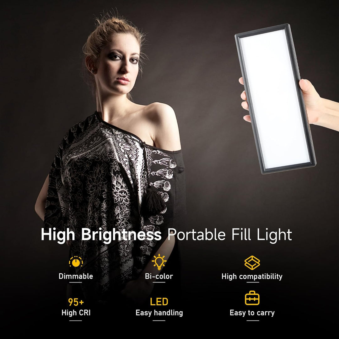 VILTROX L132T 3300K~5600K LED Videoleuchte Dimmable Panel Licht LED für DSLR Kamera mit NP-F550 Akku