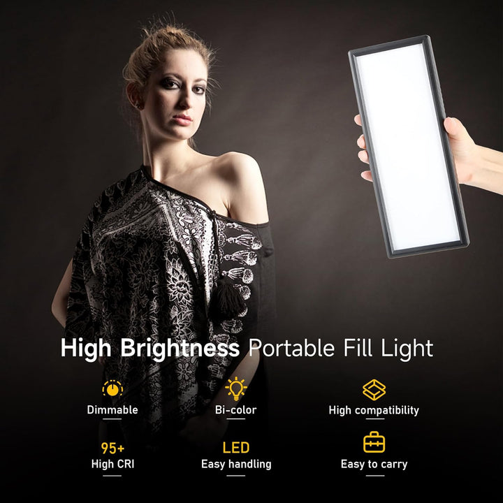VILTROX L132T 3300K~5600K LED Videoleuchte Dimmable Panel Licht LED für DSLR Kamera mit NP-F550 Akku