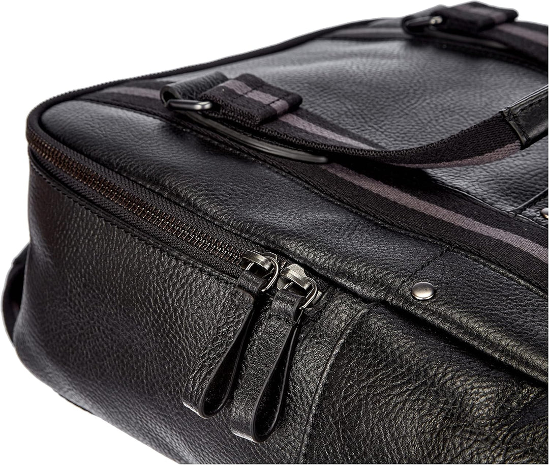 Fossil Herren Arbeitstasche Houston Leder 41,28 cm L x 9,53 cm B x 29,21 cm H Schwarz, Schwarz